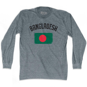 Bangladesh Country Flag Heritage Adult Tri-Blend Long Sleeve T-Shirt by Ultras Bangladesh Country Flag Heritage Adult Tri-Blend Long Sleeve T-Shirt by Ultras