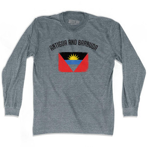 Antigua And Barbuda Country Flag Heritage Adult Tri-Blend Long Sleeve T-Shirt by Ultras Antigua And Barbuda Country Flag Heritage Adult Tri-Blend Long Sleeve T-Shirt by Ultras