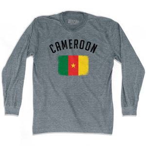 Cameroon Country Flag Heritage Adult Tri-Blend Long Sleeve T-Shirt by Ultras Cameroon Country Flag Heritage Adult Tri-Blend Long Sleeve T-Shirt by Ultras