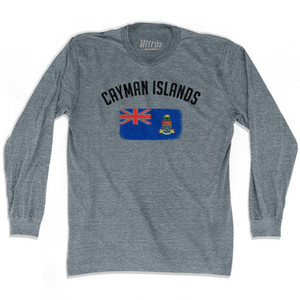 Cayman Islands Country Flag Heritage Adult Tri-Blend Long Sleeve T-Shirt by Ultras Cayman Islands Country Flag Heritage Adult Tri-Blend Long Sleeve T-Shirt by Ultras