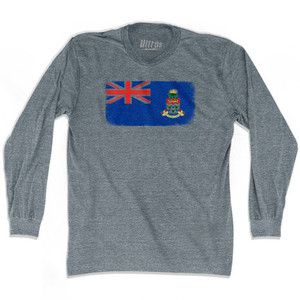 Cayman Islands Country Flag Adult Tri-Blend Long Sleeve T-Shirt by Ultras