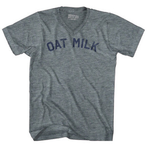 Oat Milk Tri-Blend V-neck Womens Junior Cut T-shirt - Athletic Grey Oat Milk Tri-Blend V-neck Womens Junior Cut T-shirt - Athletic Grey