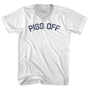 Piss Off Adult Tri-Blend V-neck T-shirt - White