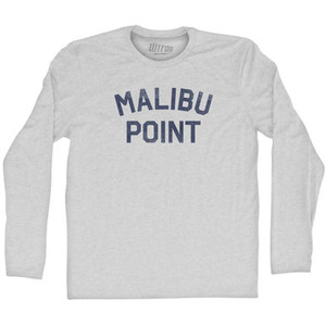 Malibu Point Adult Cotton Long Sleeve T-shirt - Grey Heather