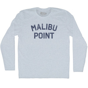 Malibu Point Adult Tri-Blend Long Sleeve T-shirt - Athletic White