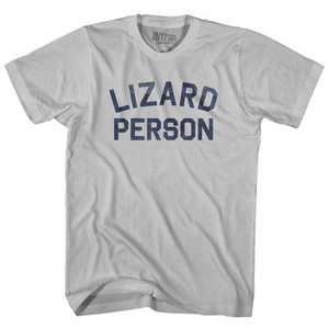 Lizard Person Adult Cotton T-shirt - Cool Grey