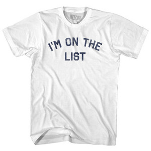 I'm On The List Youth Cotton T-shirt - White