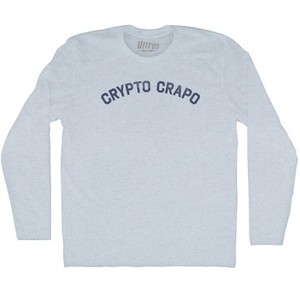Crypto Crapo Adult Tri-Blend Long Sleeve T-shirt - Athletic White