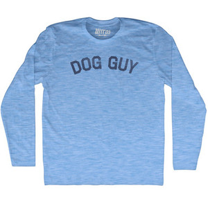 Dog Guy Adult Tri-Blend Long Sleeve T-shirt - Athletic Blue