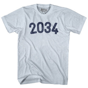 2034 Year Celebration Adult Tri-Blend T-shirt - Athletic White 2034 Year Celebration Adult Tri-Blend T-shirt - Athletic White