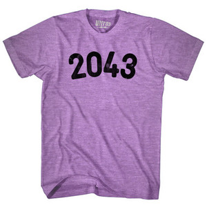 2043 Year Celebration Adult Tri-Blend T-shirt - Athletic Purple