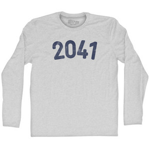 2041 Year Celebration Adult Cotton Long Sleeve T-shirt - Grey Heather 2041 Year Celebration Adult Cotton Long Sleeve T-shirt - Grey Heather