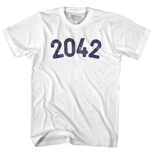 2042 Year Celebration Womens Cotton Junior Cut T-Shirt - White