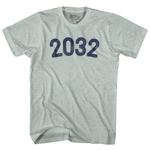 2032 Year Celebration Adult Tri-Blend T-shirt - Athletic Cool Grey 2032 Year Celebration Adult Tri-Blend T-shirt - Athletic Cool Grey