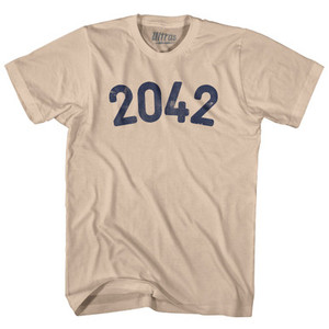2042 Year Celebration Adult Cotton T-shirt - Creme