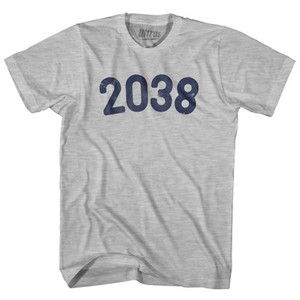 2038 Year Celebration Womens Cotton Junior Cut T-Shirt - Grey Heather 2038 Year Celebration Womens Cotton Junior Cut T-Shirt - Grey Heather