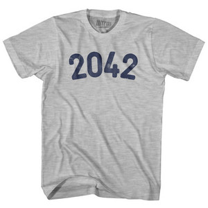 2042 Year Celebration Womens Cotton Junior Cut T-Shirt - Grey Heather 2042 Year Celebration Womens Cotton Junior Cut T-Shirt - Grey Heather