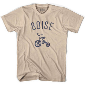 Boise Tricycle Adult Cotton T-shirt - Creme Boise Tricycle Adult Cotton T-shirt - Creme