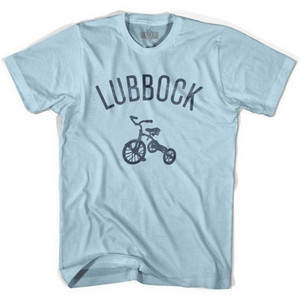Lubbock City Tricycle Adult Cotton T-shirt - Light Blue