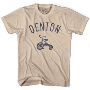 Denton City Tricycle Adult Cotton T-shirt - Creme