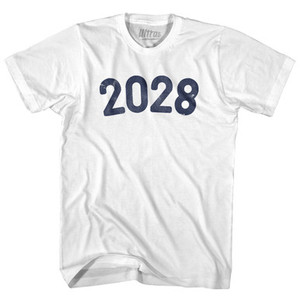 2028 Year Celebration Womens Cotton Junior Cut T-Shirt - White