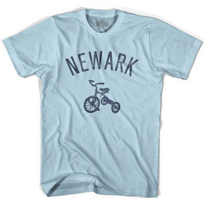 Newark City Tricycle Adult Cotton T-shirt - Light Blue Newark City Tricycle Adult Cotton T-shirt - Light Blue