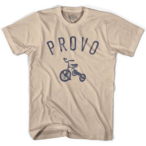 Provo City Tricycle Adult Cotton T-shirt - Creme