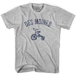 Des Moines City Tricycle Adult Cotton T-shirt - Grey Heather