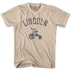Lincoln City Tricycle Adult Cotton T-shirt - Creme Lincoln City Tricycle Adult Cotton T-shirt - Creme