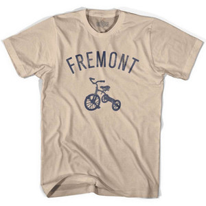 Fremont City Tricycle Adult Cotton T-shirt - Creme Fremont City Tricycle Adult Cotton T-shirt - Creme