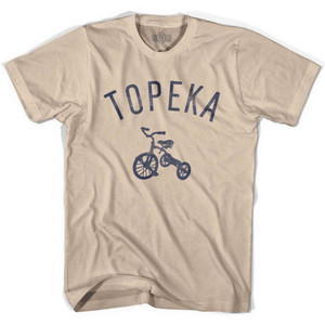 Topeka City Tricycle Adult Cotton T-shirt - Creme Topeka City Tricycle Adult Cotton T-shirt - Creme