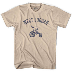 West Jordan City Tricycle Adult Cotton T-shirt - Creme West Jordan City Tricycle Adult Cotton T-shirt - Creme