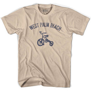 West Palm Beach City Tricycle Adult Cotton T-shirt - Creme West Palm Beach City Tricycle Adult Cotton T-shirt - Creme