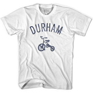 Durham City Tricycle Adult Cotton T-shirt - White Durham City Tricycle Adult Cotton T-shirt - White