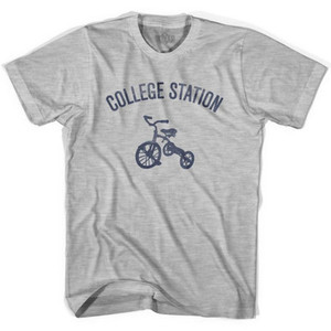 College Station Tricycle Adult Cotton T-shirt - Grey Heather College Station Tricycle Adult Cotton T-shirt - Grey Heather