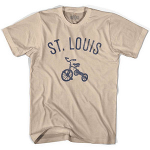 St. Louis City Tricycle Adult Cotton T-shirt - Creme St. Louis City Tricycle Adult Cotton T-shirt - Creme
