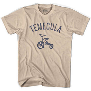 Temecula City Tricycle Adult Cotton T-shirt - Creme Temecula City Tricycle Adult Cotton T-shirt - Creme