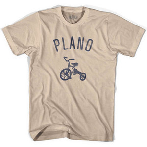 Plano City Tricycle Adult Cotton T-shirt - Creme Plano City Tricycle Adult Cotton T-shirt - Creme