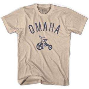 Omaha City Tricycle Adult Cotton T-shirt - Creme