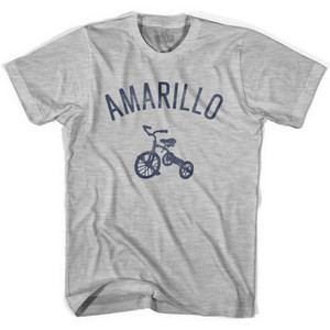 Amarillo Tricycle Adult Cotton T-shirt - Grey Heather Amarillo Tricycle Adult Cotton T-shirt - Grey Heather