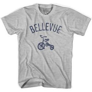 Bellevue Tricycle Adult Cotton T-shirt - Grey Heather Bellevue Tricycle Adult Cotton T-shirt - Grey Heather