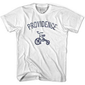 Providence City Tricycle Adult Cotton T-shirt - White Providence City Tricycle Adult Cotton T-shirt - White