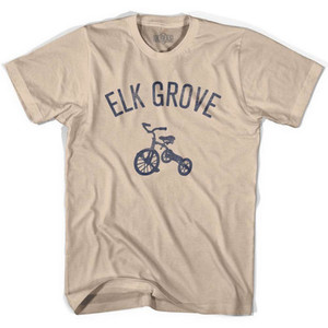 Elk Grove City Tricycle Adult Cotton T-shirt - Creme Elk Grove City Tricycle Adult Cotton T-shirt - Creme