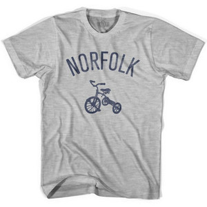 Norfolk City Tricycle Adult Cotton T-shirt - Grey Heather Norfolk City Tricycle Adult Cotton T-shirt - Grey Heather
