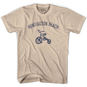 Huntington Beach City Tricycle Adult Cotton T-shirt - Creme Huntington Beach City Tricycle Adult Cotton T-shirt - Creme