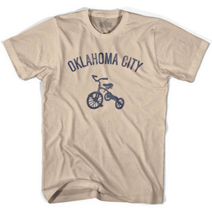 Oklahoma City Tricycle Adult Cotton T-shirt - Creme Oklahoma City Tricycle Adult Cotton T-shirt - Creme