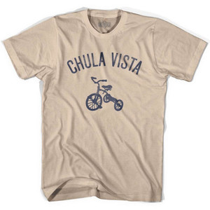 Chula Vista Tricycle Adult Cotton T-shirt - Creme Chula Vista Tricycle Adult Cotton T-shirt - Creme