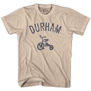 Durham City Tricycle Adult Cotton T-shirt - Creme Durham City Tricycle Adult Cotton T-shirt - Creme