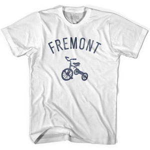 Fremont City Tricycle Adult Cotton T-shirt - White Fremont City Tricycle Adult Cotton T-shirt - White