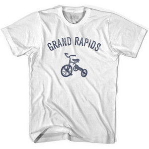 Grand Rapids City Tricycle Adult Cotton T-shirt - White Grand Rapids City Tricycle Adult Cotton T-shirt - White